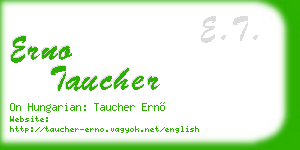 erno taucher business card